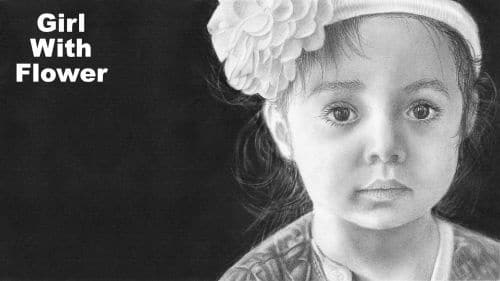 How to Draw a Girl with Flower Portrait