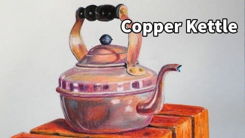 How to Draw a Copper Kettle in Pastel