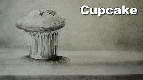 How to Draw a Cupcake in Pencil