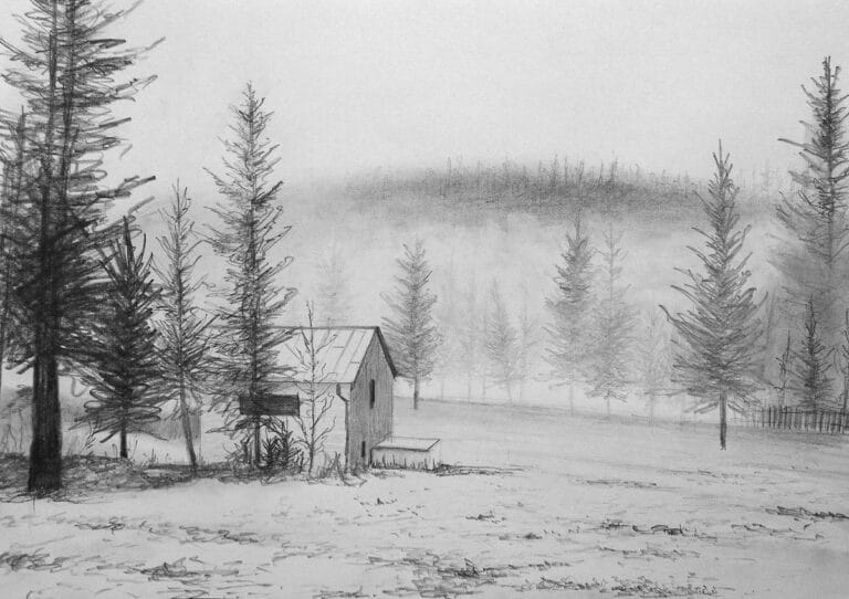 How to Draw a House in the Snow