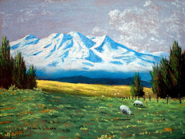 How to Draw a Snow Capped Mountain in Pastel
