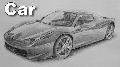How to Draw a Car in Pencil