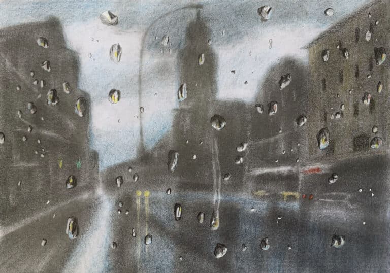 How to Draw Rain on Window