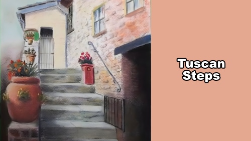 How to Draw Tuscan Steps in Pastel