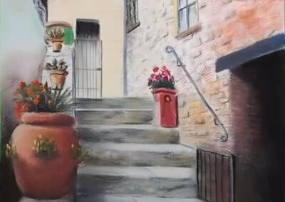 How to Draw Tuscan Steps in Pastel