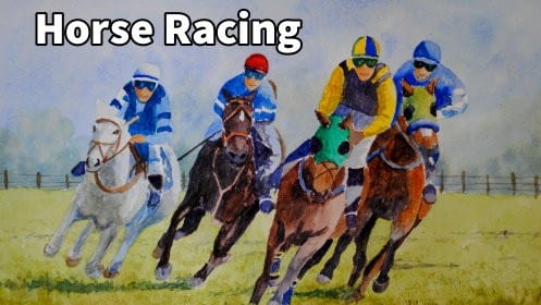 How to Paint a Horse Racing in Watercolor