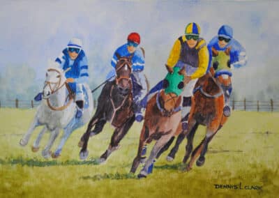 How to Paint a Horse Racing in Watercolor