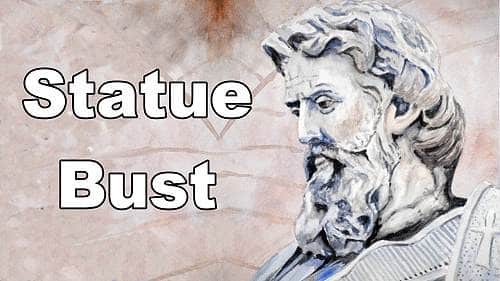 How to Paint a Statue Bust in Watercolour