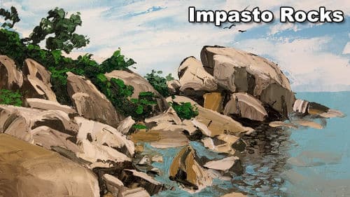 How to Paint Impasto Rocks