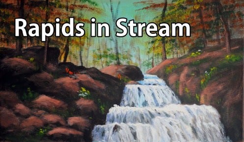 How to Paint Rapids in a Stream in Acrylic