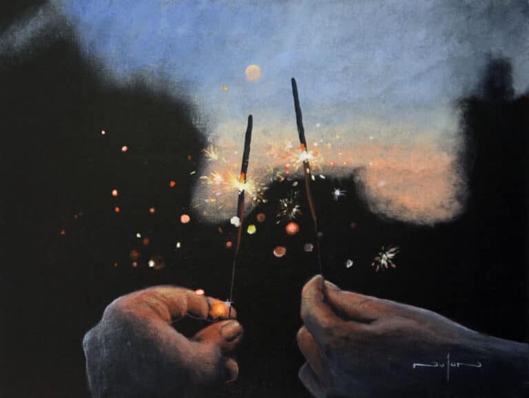 How to Paint Sparklers in Acrylic