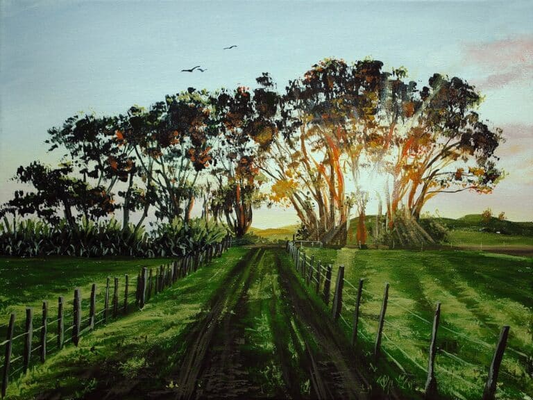 How to Paint Sunset Trees in Acrylic