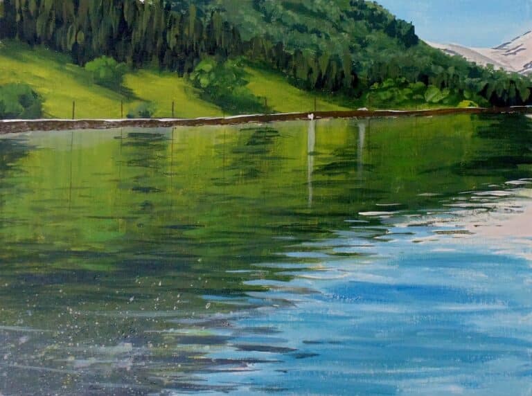 How to Paint Reflective Water in Acrylic