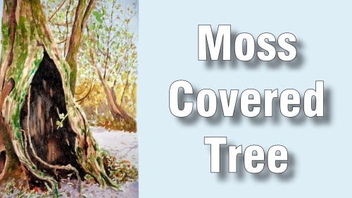 Paint Moss Covered Tree