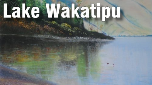How to Draw Lake Wakatipu in Pastel