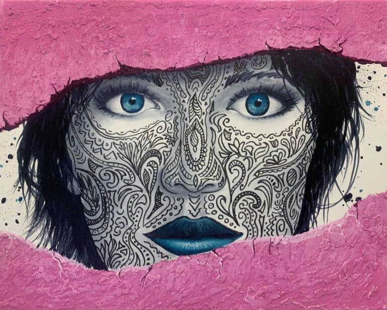 Painting a Portrait with Mandala Tattoo