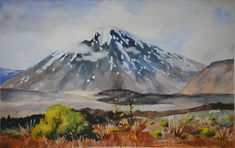 Paint Snowy Mountains in Watercolor