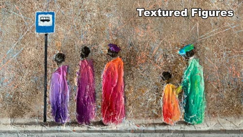 Textured Abstract Figure Painting