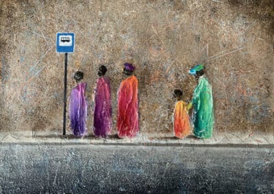 Textured Abstract Figure Painting